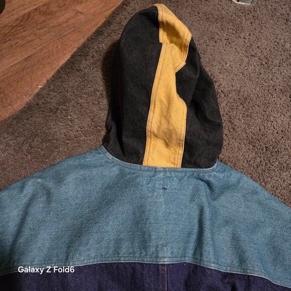 Corniche multi colored denim hooded jacket size XL - Picture 7 of 7